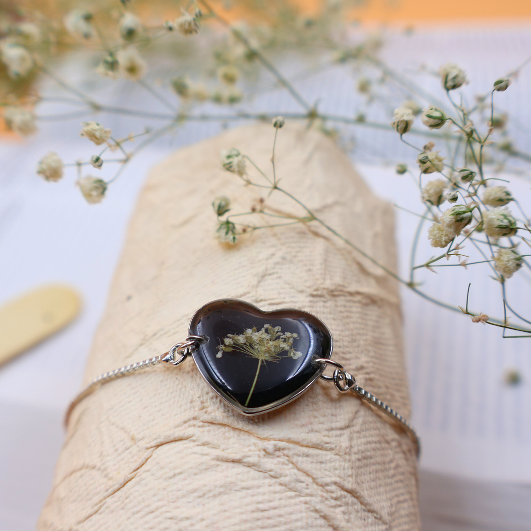 Classic Black Floral Bracelet