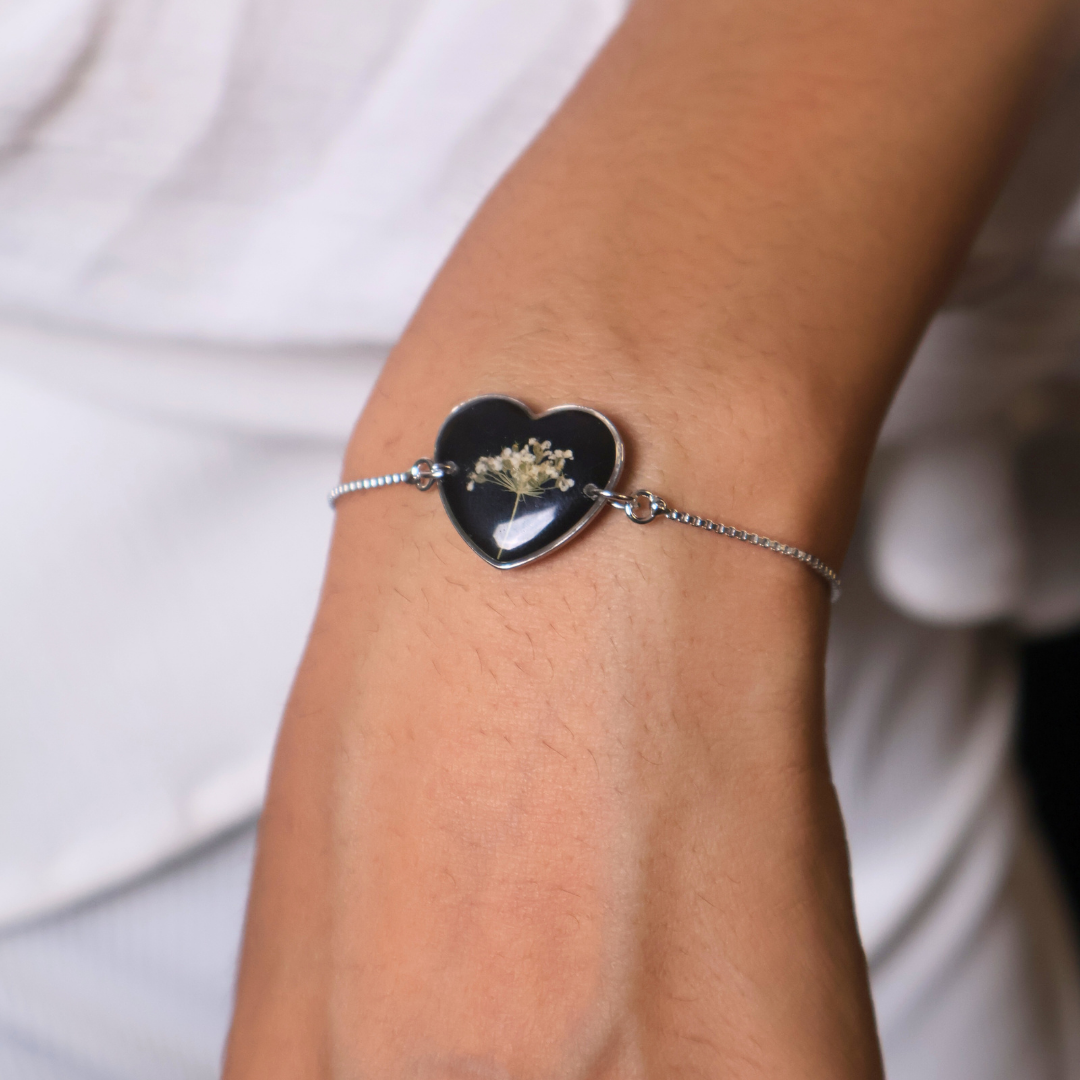 Classic Black Floral Bracelet