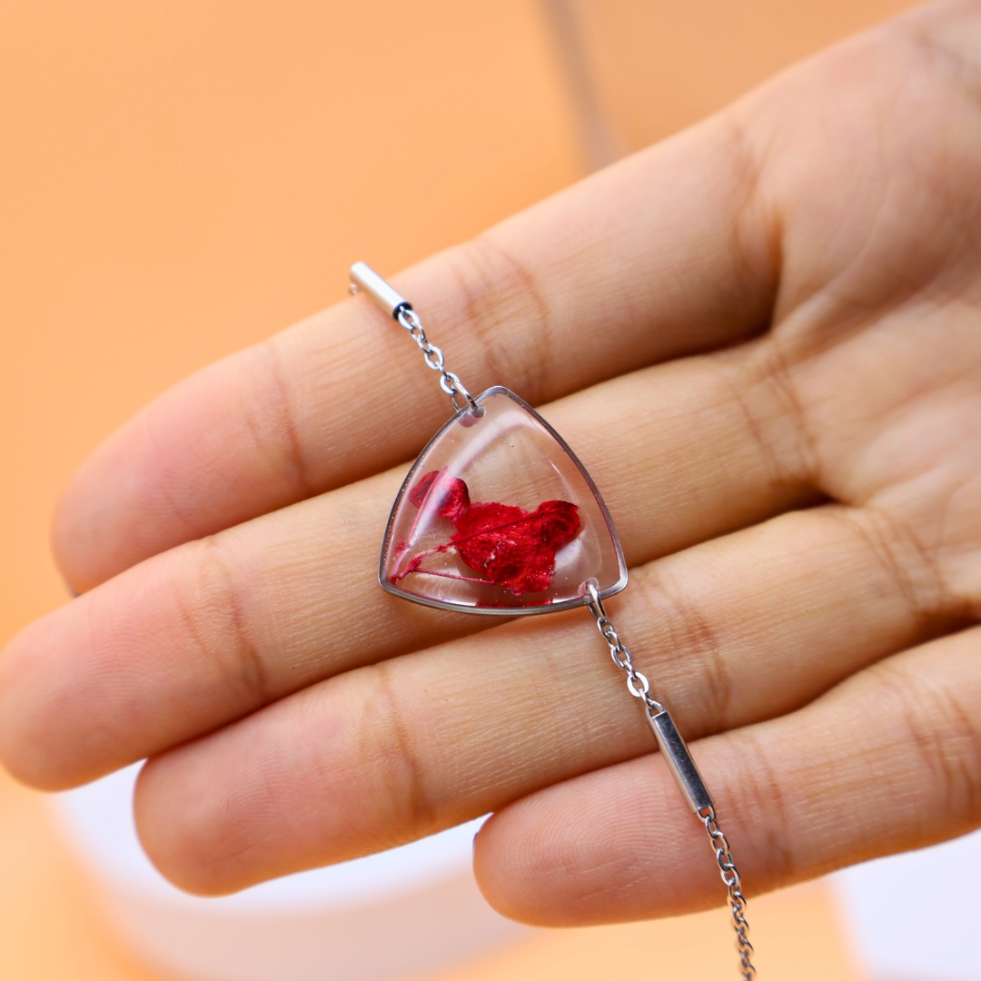 Red Gypsophila Bracelet