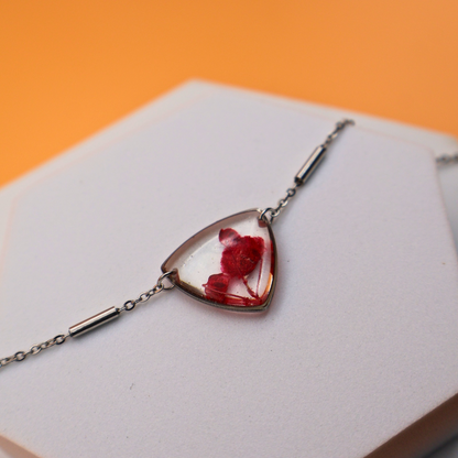 Red Gypsophila Bracelet