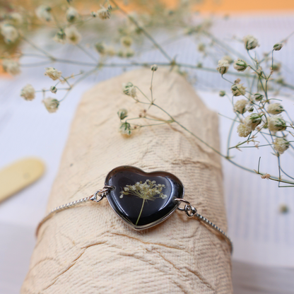 Classic Black Floral  Bracelet