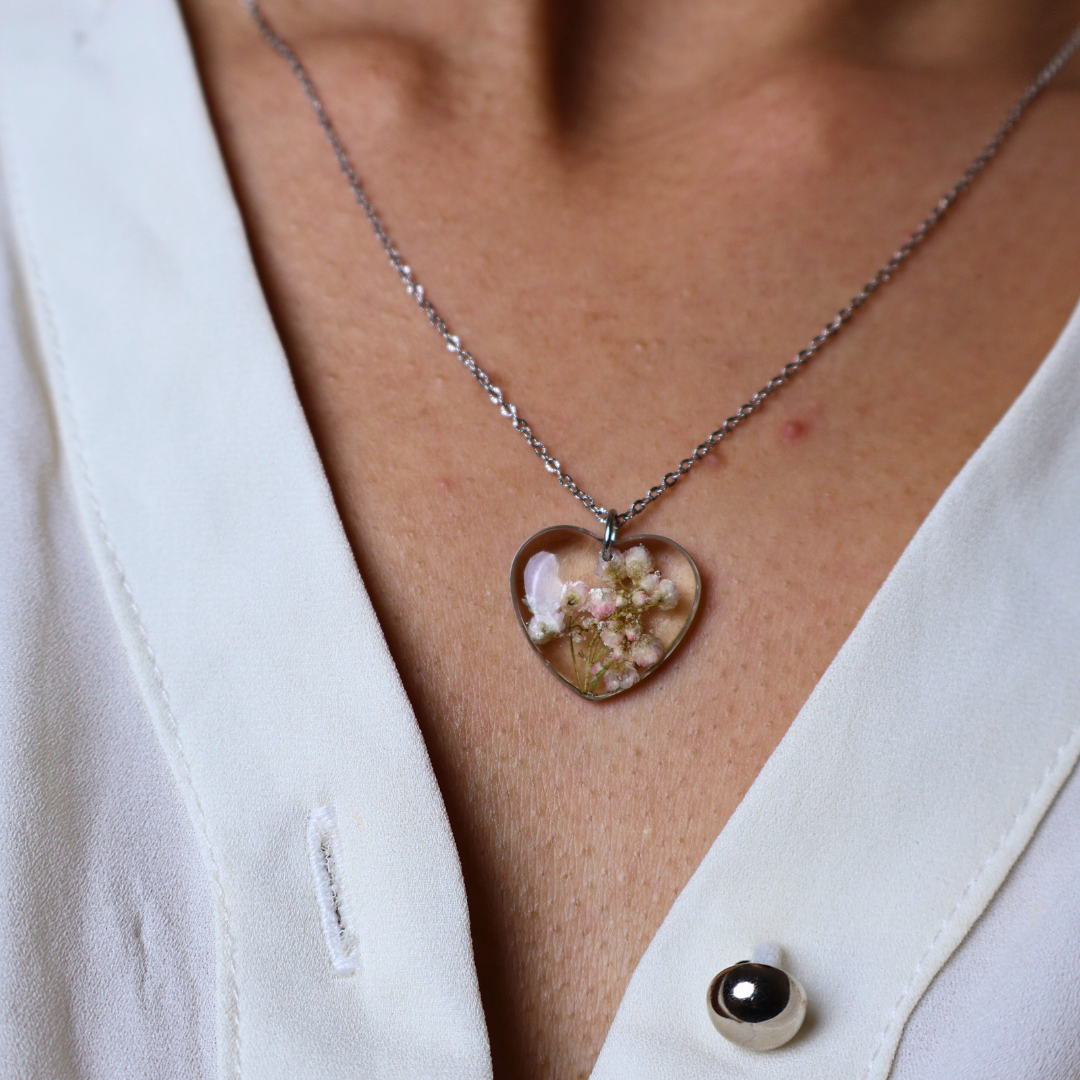 Ozothamnus Heart Necklace