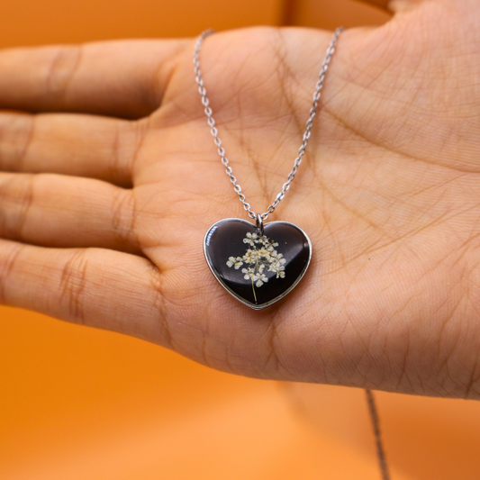 Classic Black Floral Necklace