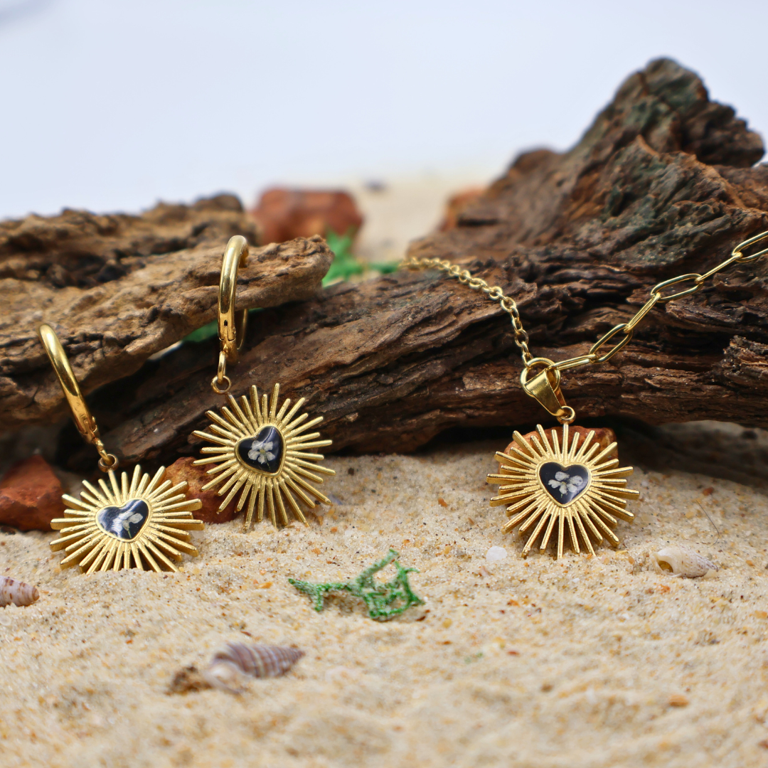 Golden Blossom Earrings(18K Gold Plated)