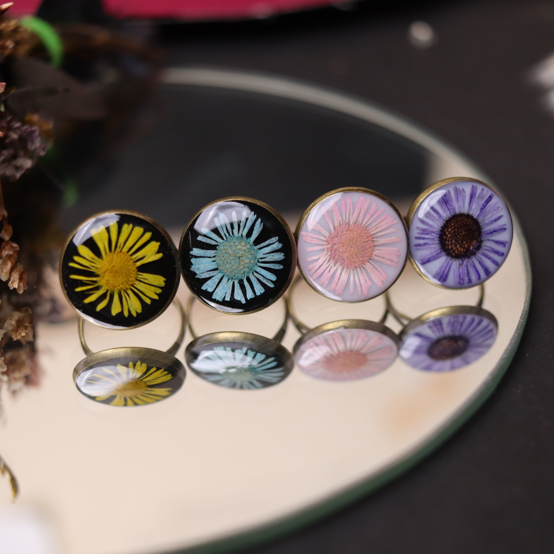 Aster bloom Rings