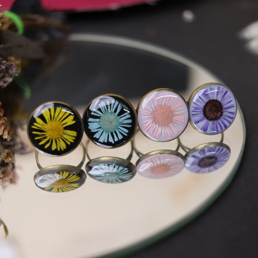 Aster bloom Rings