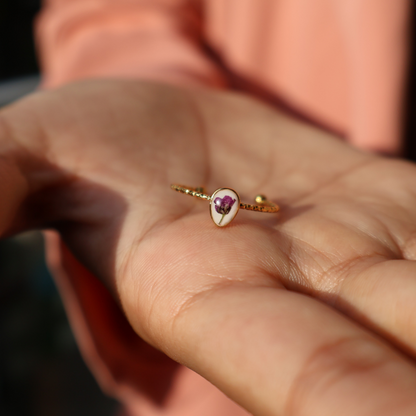 Love Parade 18k Gold Ring (Purple)