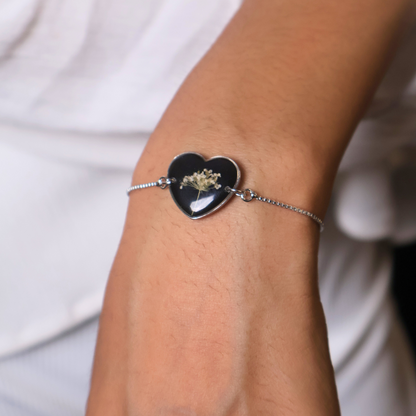 Classic Black Floral  Bracelet