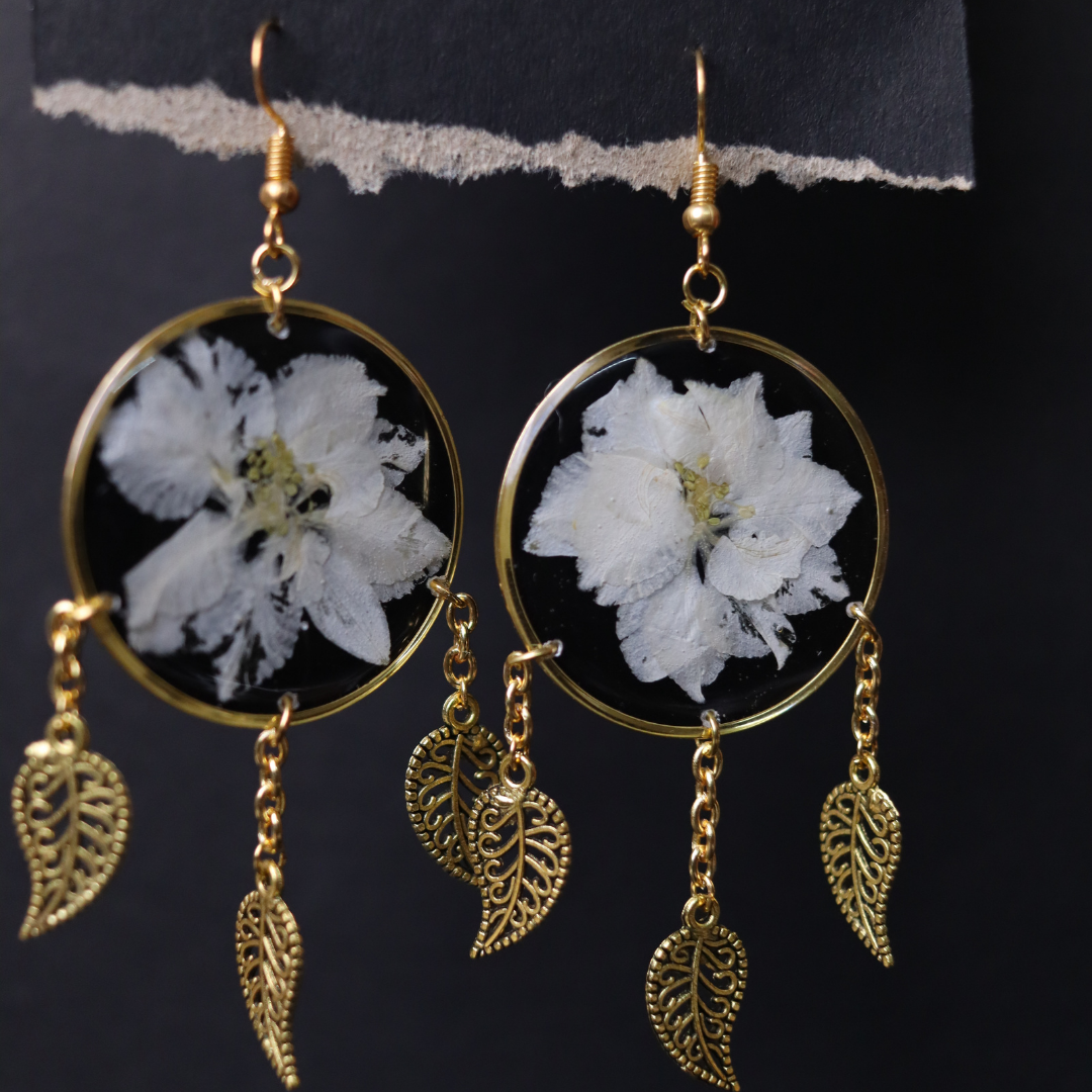 Larkspur Flower Earrings