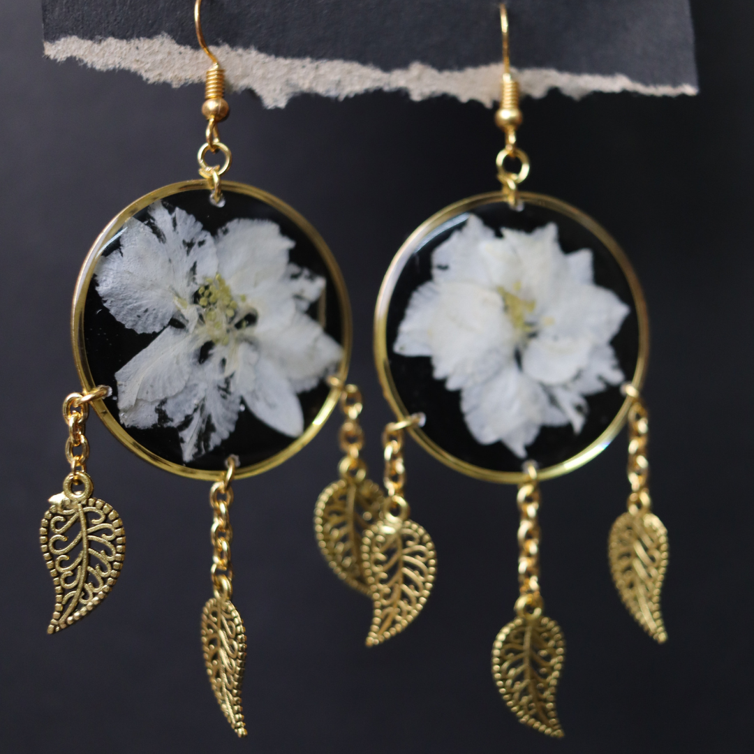 Larkspur Flower Earrings