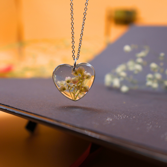 Ozothamnus Heart Necklace