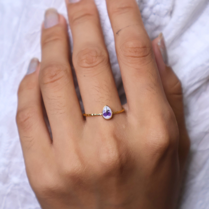 Love Parade 18k Gold Ring (Purple)