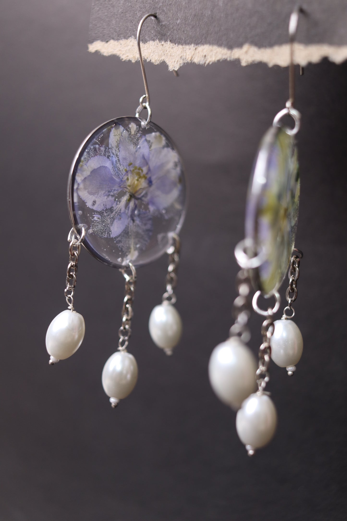 Larkspur  petal earrings