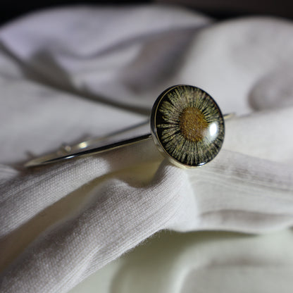 White Aster Bloom  Bracelet ( Metal )