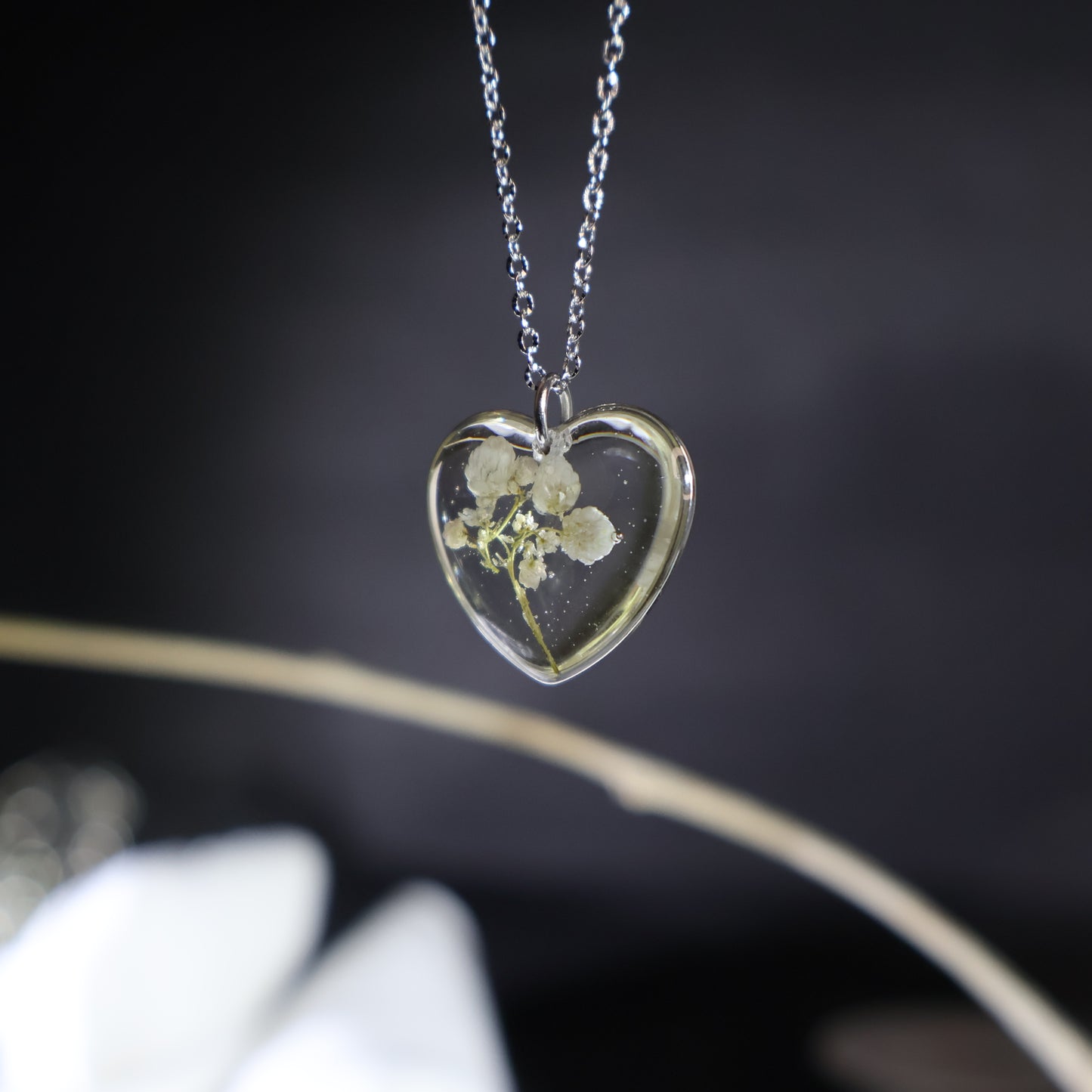 Ozothamnus Heart Necklace