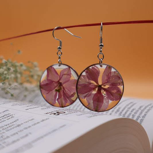 Larkspur infused Earrings