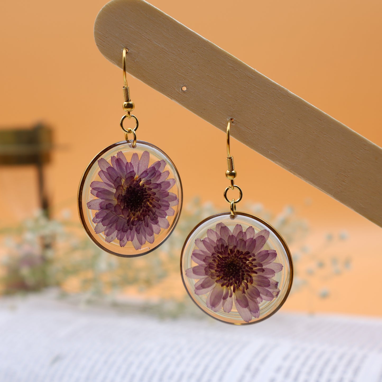 Chrysanthemum flower Earrings