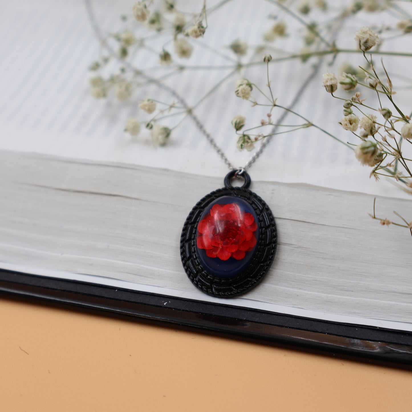 Black coated locket