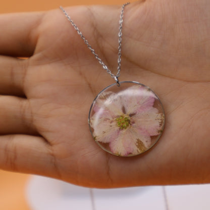 Larkspur infused Necklace